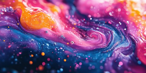Poster - Colorful Abstract Data Visualization with Fluid Patterns and Swirls