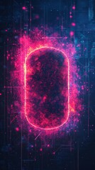 Poster - Futuristic Biometric Authentication Technology Concept Background