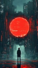 Poster - Conceptual Illustration of a Futuristic NFT Market Environment