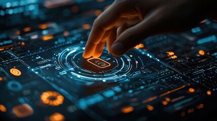 Poster - Fingertip Touching AI Powered Virtual Interface in Futuristic Technology