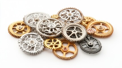 Poster - A series of gears in motion, symbolizing the mechanical effort leading to successful outcomes.