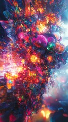 Poster - Vibrant Visual Representation of Colorful Abstract Digital Art