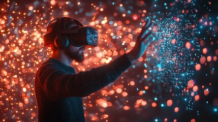 Poster - Hands Controlling a Swarm of Data Points in a Virtual Reality Environment