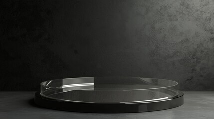 Poster - 3D Circular Transparent Podium Display for Product Presentation