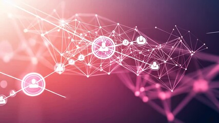 Poster - Dynamic digital network evolution with geometric connections and data pulses