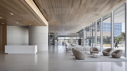 Poster - a modern conference room with professionals discussing project goals, demonstrating strategic leader