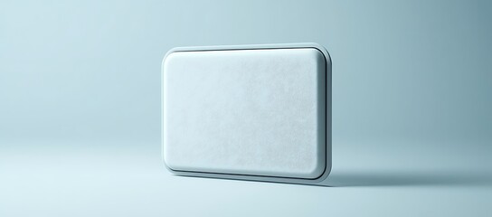 Poster - Minimalist Square Panel with Textured White Surface and Subtle Grey Border