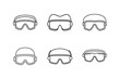 © MST - safety goggles line art vector illustration
