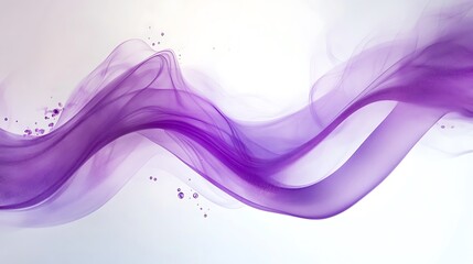 Poster - Abstract purple fluid wave on white background with flowing motion