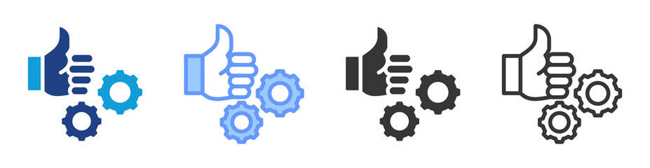 Aufkleber - Recommendation engine icon set multiple style collection