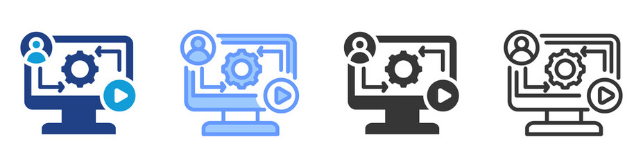 Aufkleber - Personalized content icon set multiple style collection