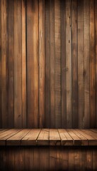 Wall Mural - Rustic Wooden Background, Brown Plank Texture, Vintage Style