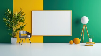 Poster - A clean, modern layout of a campaign strategy on a whiteboard.