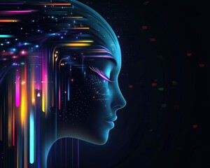 Poster - A symbolic illustration of AI shaping modern advertising strategies.