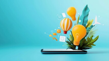 Poster - An artistic representation of mobile ads and how they attract clicks.