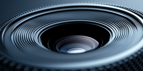 Poster - Close-up of a camera lens. AI.