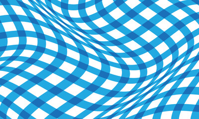 Poster - abstract simple blue plaid line wave pattern can be used background.