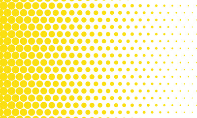 Poster - abstract simple yellow big to small dot pattern can be used background.