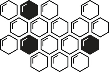 Poster - abstract honeycomb pattern art can be used background.