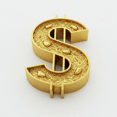 Sticker - golden dollar sign