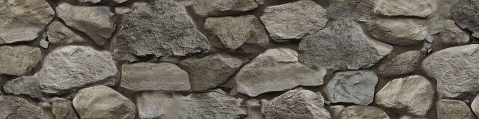 Poster - Seamless Stone Wall Texture in Natural Tones for Use in Backgrounds and Design Elements in Various Applications and Projects