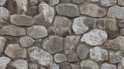 Poster - Detailed Seamless Pattern of Grey Stone Wall Texture Ideal for Backgrounds, Designs, and Creative Projects