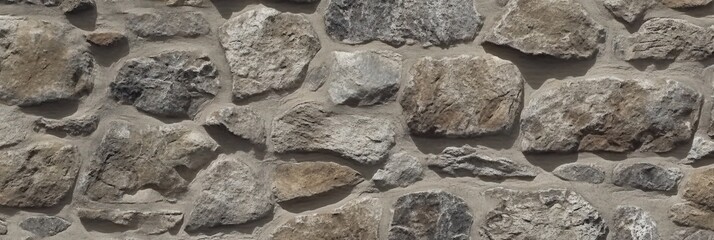 Poster - Seamless Stone Wall Texture in Natural Grey and Brown Shades Perfect for Backgrounds and Design Projects