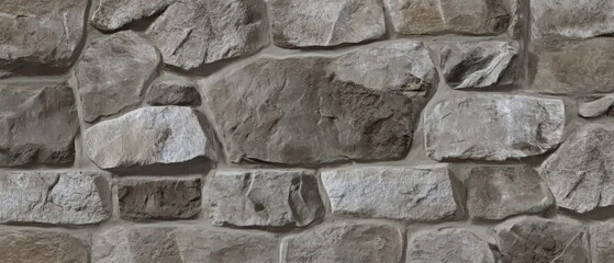 Poster - Old Gray Stone Wall Background Seamless Texture for Use in Interior or Exterior Design Projects, Architectural Visuals, or Artistic Creations