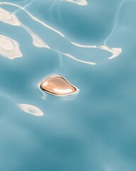 Aufkleber - Modern Clean Water Dynamics Single Droplet Crown Splash on Textured Surface Liquid Visualization for Tech Innovation and Marketing Strategies