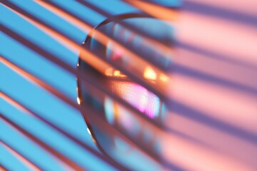 Poster - Advanced Biometric Security Interface Colorful Holographic Lens with Gradient Light for Tech-Minded Business Solutions and Data Protection Innovation