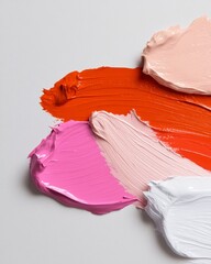 Poster - Vibrant Color Palette Bold Strokes of Abstract Paint on Canvas - Modern Art Content and Creative Office Decor Solutions for Dynamic Interiors