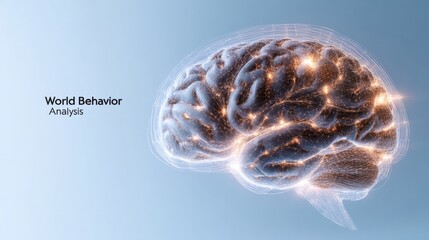 Aufkleber - Neural Network Visualization Digital Brain with Neural Pathways on Gradient - Innovative AI Research and Cognitive Analytics for Modern Business Solutions