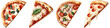 © Nitchalee N. - Gluten ingredients and digestive, A collection of pizza slices featuring various toppings including vegetables, cheese, and herbs.