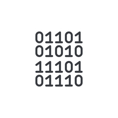 Wall Mural - Binary Code line icon