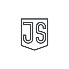 Aufkleber - JavaScript line icon