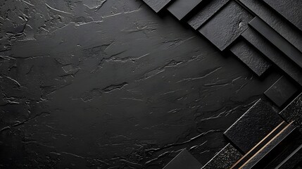 Poster - Dramatic and Striking Monochrome Geometric Textured Abstract Wall Background with Shadow Lines and Diagonal Patterns