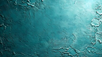 Poster - Mesmerizing Frozen Turquoise Liquid Surface Abstract Background with Rippling Waves  Captivating digital showcasing a minimalist futuristic and conceptual design of a frozen
