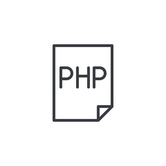 Aufkleber - PHP Script line icon