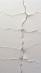 Poster - Abstract image of a cracked and peeling white surface showcasing textures .White empty surface with cracks. Cracked white wall. Crack on white surface. Texture of wall with cracks