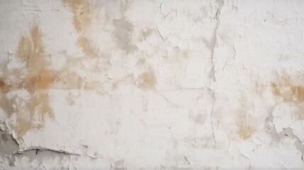 Poster - white grunge background with cracked texture and faded stains for design and artistic expressions, s