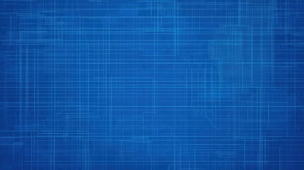 Poster - Abstract Blue Blueprint Background with Grid Pattern and Line Details for Creative Projects and Digital Designs