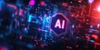 © ANUAR - Futuristic AI Technology Background with Neon Lights and Circuit Patterns for Digital Innovation and Artificial Intelligence Concepts