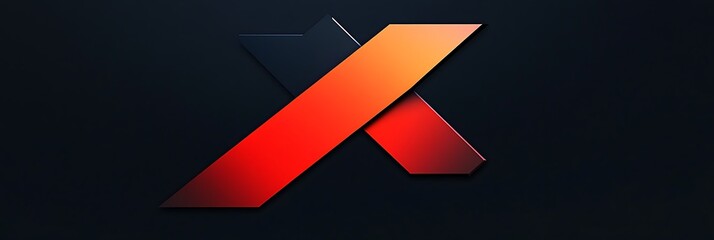 Clean and bold logo with a sleek diagonal line in vibrant red on a dark background