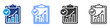 © Uniconlabs - Performance metric icon set multiple style collection