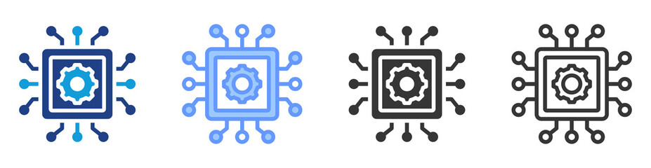 Aufkleber - Digital transformation icon set multiple style collection