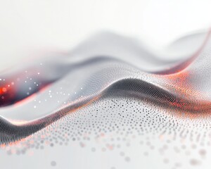 Wall Mural - Abstract Wavy Particle Surface for Technology Backgrounds