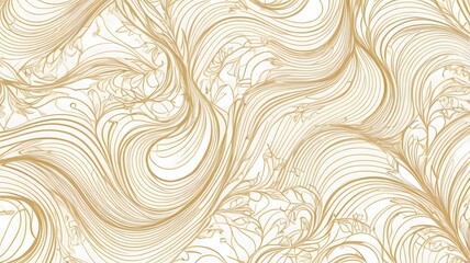 Fototapete - Golden lines pattern background. Luxury gold Line arts wallpaper. Design for cover, invitation background, packaging design, fabric and print