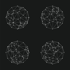 Poster - Abstract futuristic polygonal modern design elements