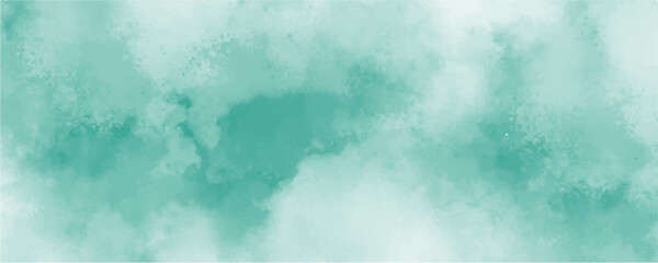 Poster - Green water color Mint abstract texture background. cloudy Minty sky background with clouds, cloudy light blue smoke. Blurry and cloudy blue sky background with clouds. 