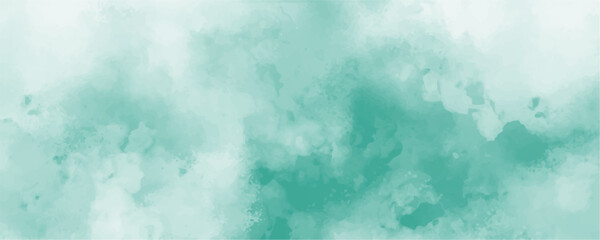 Poster - Green water color Mint abstract texture background. cloudy Minty sky background with clouds, cloudy light blue smoke. Blurry and cloudy blue sky background with clouds. 